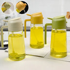 Oil Dispenser & Sprayer Wide-Mouth Glass Measured Pump