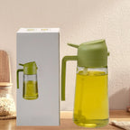 Oil Dispenser & Sprayer Wide-Mouth Glass Measured Pump