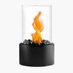 Oil Lamp Built-In Extinguisher Glass Cylinder & Metal Base