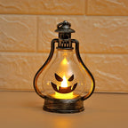 Oil Lamp Jack-O'-Lantern LED Glass & Metal Base
