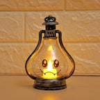 Oil Lamp Jack-O'-Lantern LED Glass & Metal Base