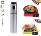 Oil Spray Bottle Fine Mist Stainless Steel & Glass