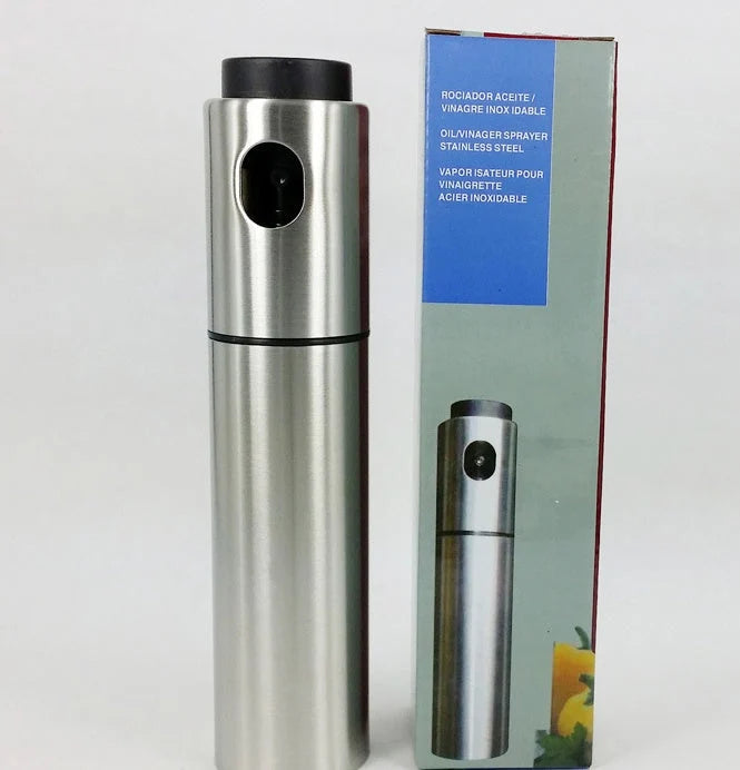 Oil Spray Bottle Fine Mist Stainless Steel & Glass