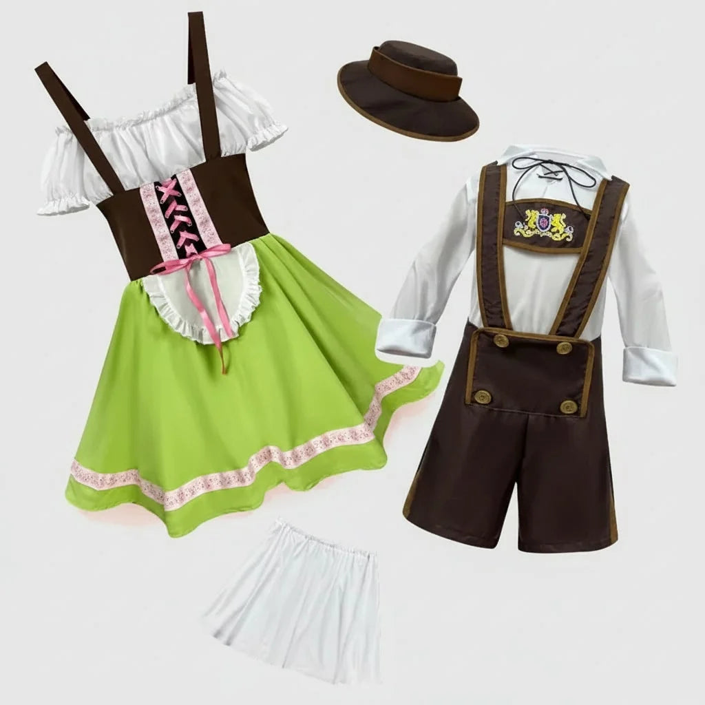 Oktoberfest Costume Set Dirndl and Lederhosen