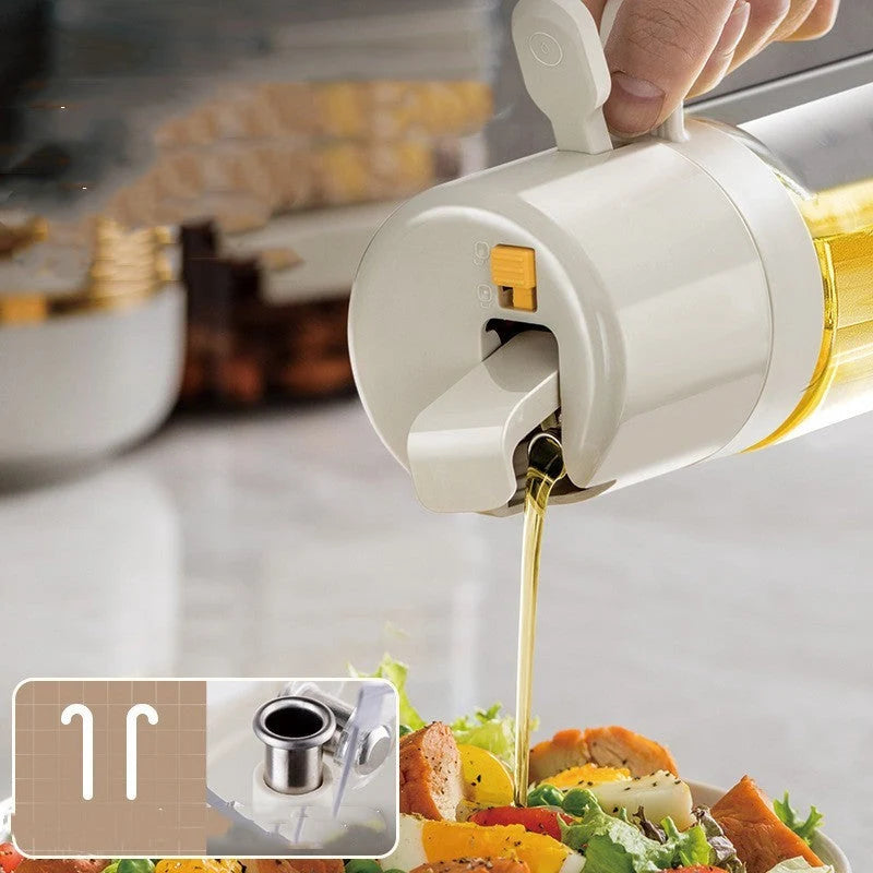 Olive Oil Spray Bottle Automatic One-Handed Spray & Pour