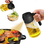 Olive Oil Sprayer & Dispenser Glass 16oz 2-in-1