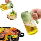 Olive Oil Sprayer & Dispenser Glass 16oz 2-in-1