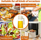 Olive Oil Sprayer & Dispenser Glass 16oz 2-in-1