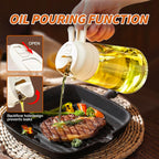 Olive Oil Sprayer & Dispenser Glass 16oz 2-in-1