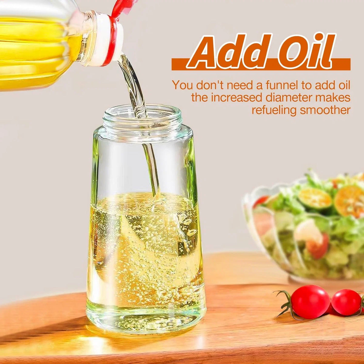 Olive Oil Sprayer & Dispenser Glass 16oz 2-in-1