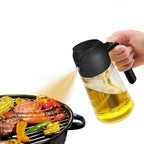Olive Oil Sprayer Dual Spray & Dispenser Glass 470ml