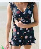One-Piece Swimsuit Quick-Drying Polyester Lined