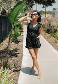 One-Piece Swimsuit Quick-Drying Polyester Lined