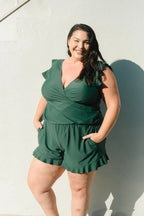 One-Piece Swimsuit Quick-Drying Polyester Lined