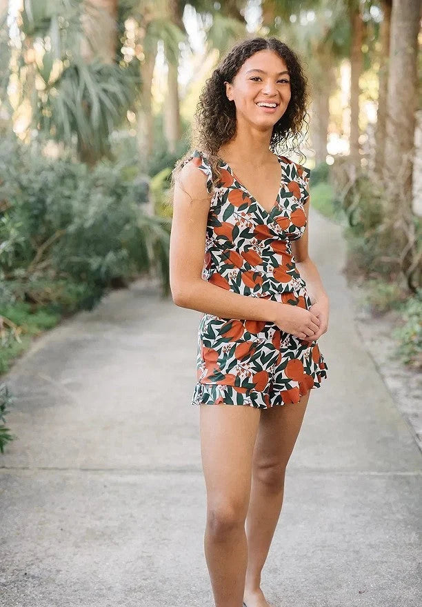 One-Piece Swimsuit Quick-Drying Polyester Lined