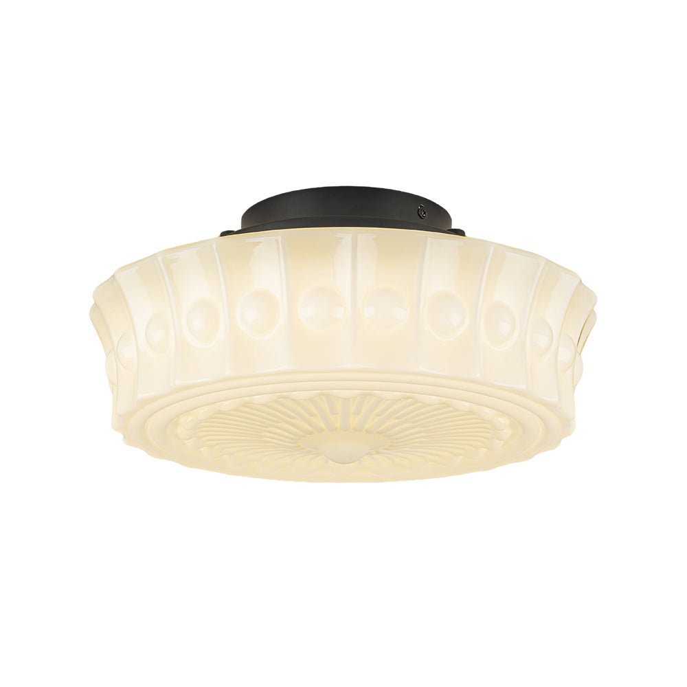 Opal Milk Glass Dimmable LED Flush Mount Ceiling Light