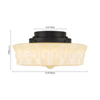 Opal Milk Glass Dimmable LED Flush Mount Ceiling Light