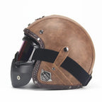 Open-Face Helmet ABS Shell Detachable Goggles & Mask