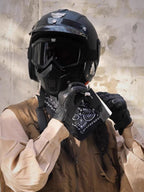Open-Face Helmet ABS Shell Detachable Goggles & Mask