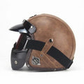 Open Face Helmet Detachable Goggle & Removable Liner