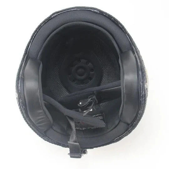 Open Face Helmet Detachable Goggle & Removable Liner