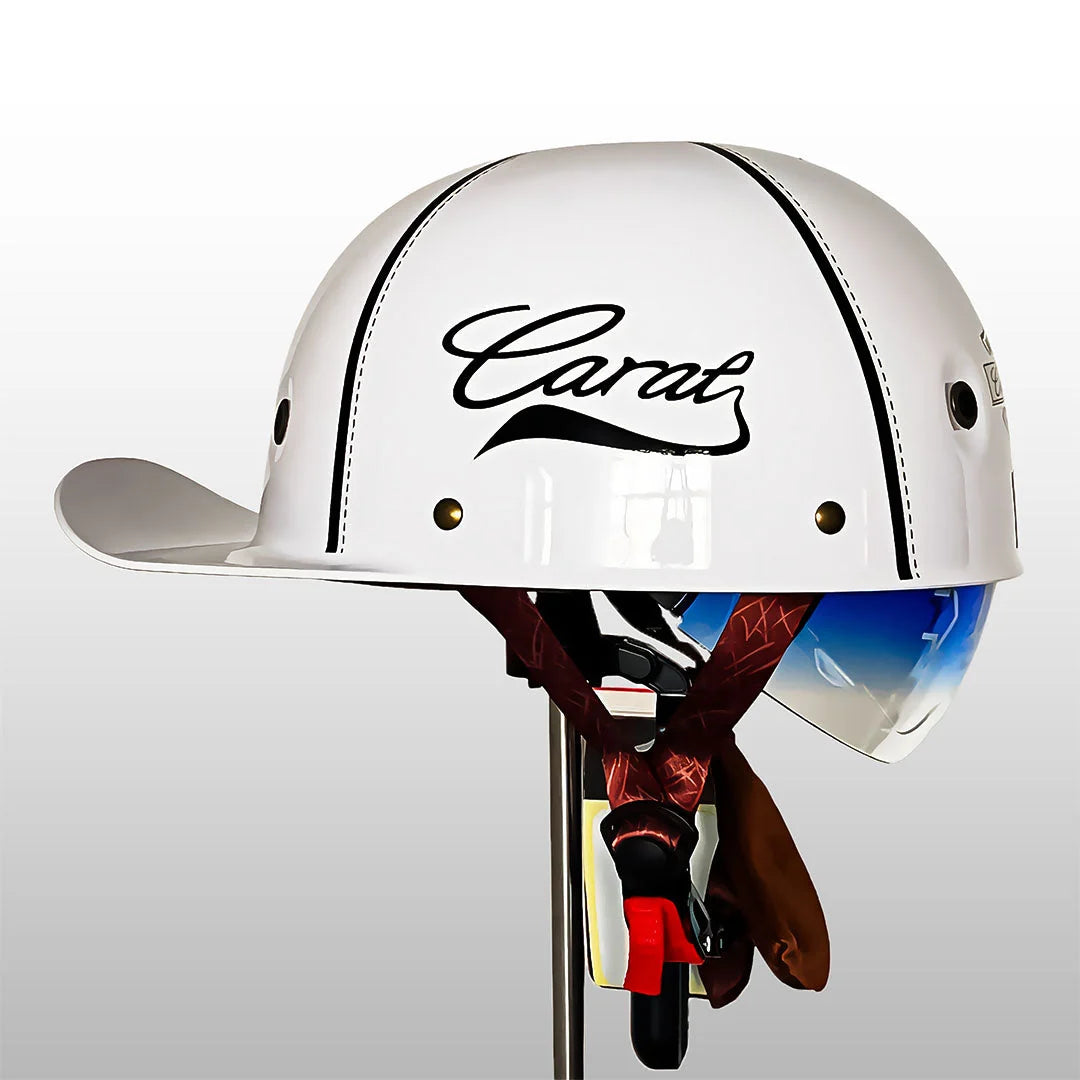 Open-Face Motorcycle Helmet DOT & ECE Certified Anti-UV Visor