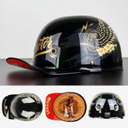Open-Face Motorcycle Helmet DOT & ECE Certified Anti-UV Visor