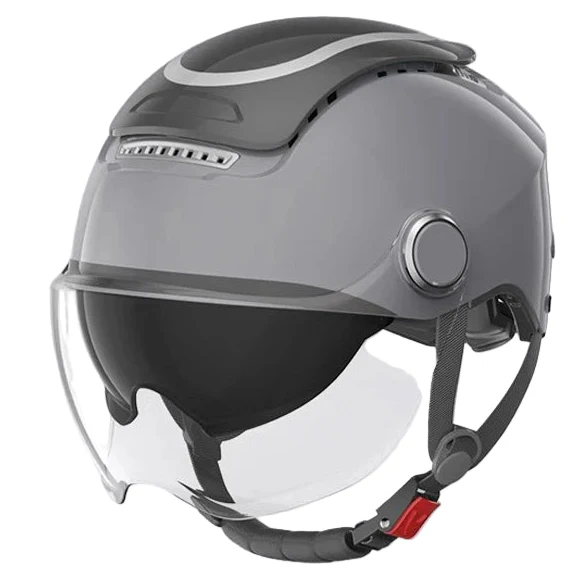 Open Face Motorcycle Helmet Dual-Lens Sun Visor Lightweight