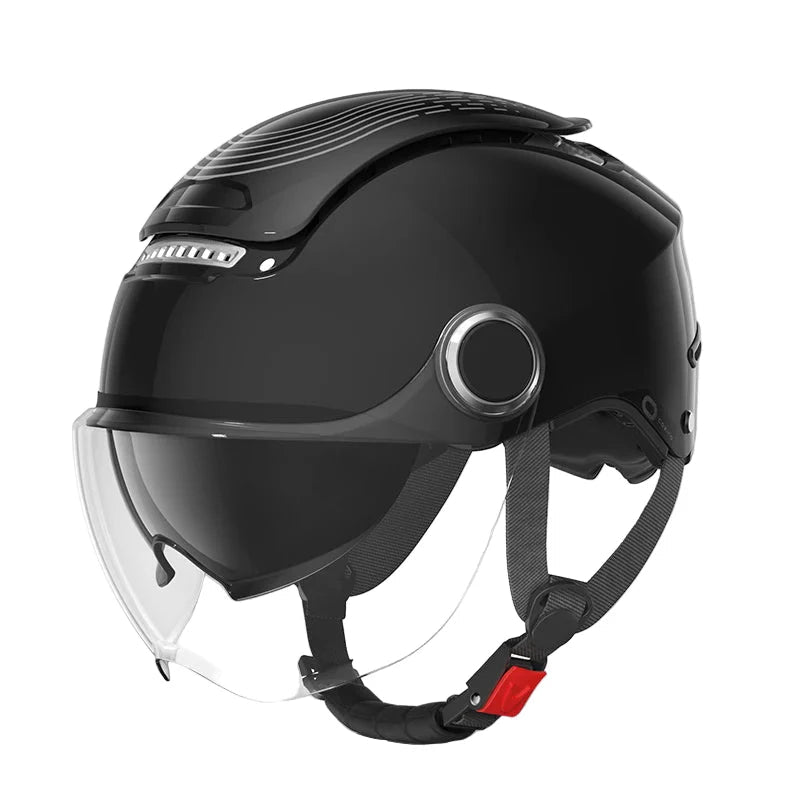Open Face Motorcycle Helmet Dual-Lens Sun Visor Lightweight