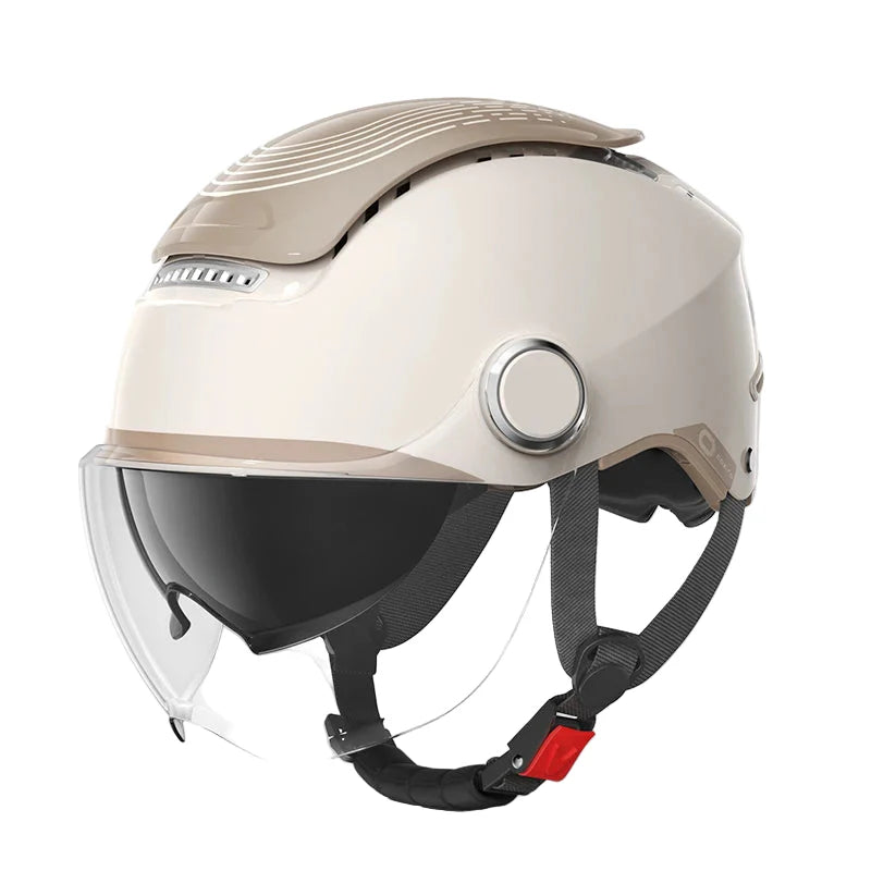 Open Face Motorcycle Helmet Dual-Lens Sun Visor Lightweight