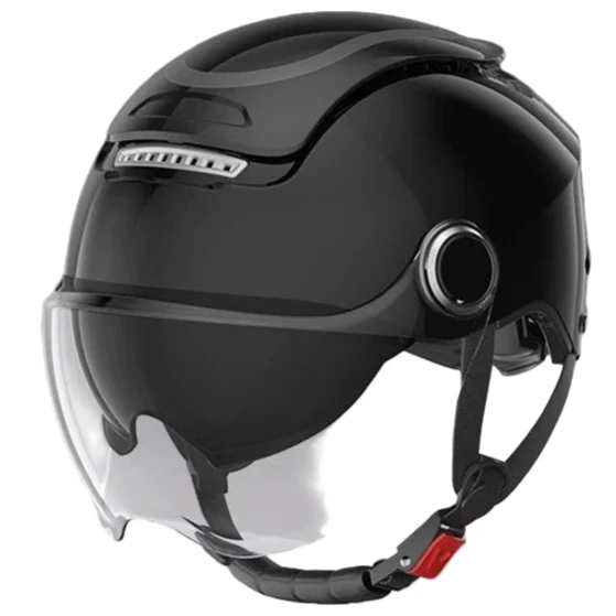 Open Face Motorcycle Helmet Dual-Lens Sun Visor Lightweight