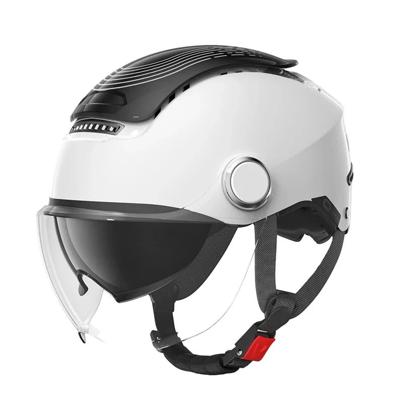 Open Face Motorcycle Helmet Dual-Lens Sun Visor Lightweight