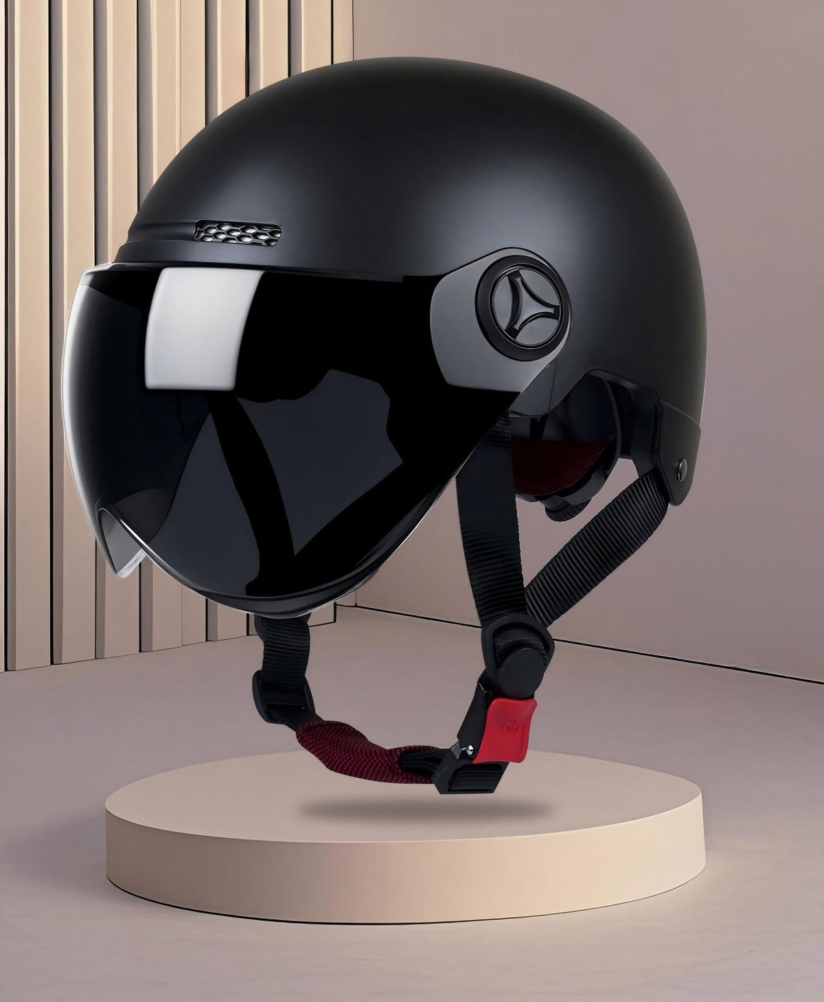 Open Face Motorcycle Helmet UV-Blocking & Impact-Resistant