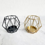 Open Geometric Iron Candle Holder (For Pillar Candles)