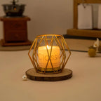 Open Geometric Iron Candle Holder (For Pillar Candles)