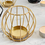 Open Geometric Iron Candle Holder (For Pillar Candles)
