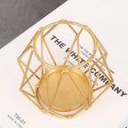 Open Geometric Iron Candle Holder (For Pillar Candles)