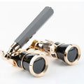 Opera Glasses 3x Magnification BAK4 Prisms Foldable Handle