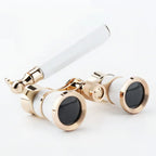 Opera Glasses 3x Magnification BAK4 Prisms Foldable Handle