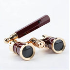 Opera Glasses 3x Magnification BAK4 Prisms Foldable Handle