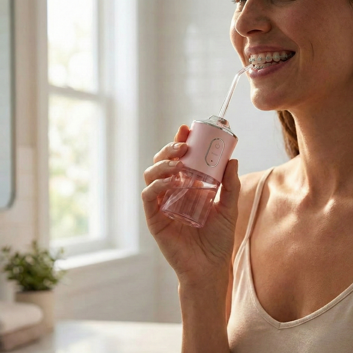 Oral Irrigator Gentle Pressurized Mist Portable & Compact