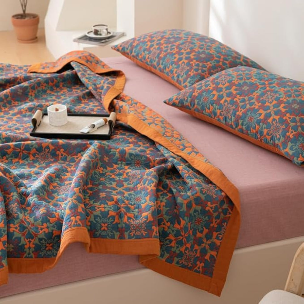 Organic Cotton Six-Layer Reversible Blanket