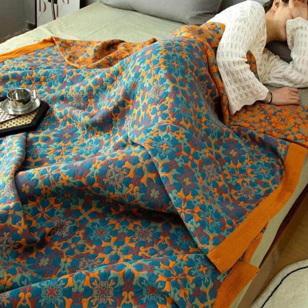 Organic Cotton Six-Layer Reversible Blanket