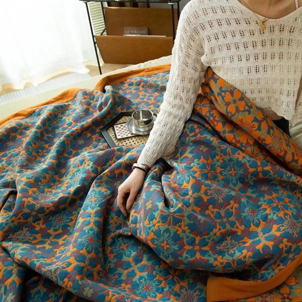 Organic Cotton Six-Layer Reversible Blanket