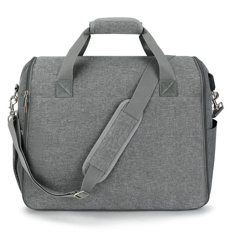 Organizer Duffel Bag Multiple Compartments Water-Resistant Removable Shoulder Strap