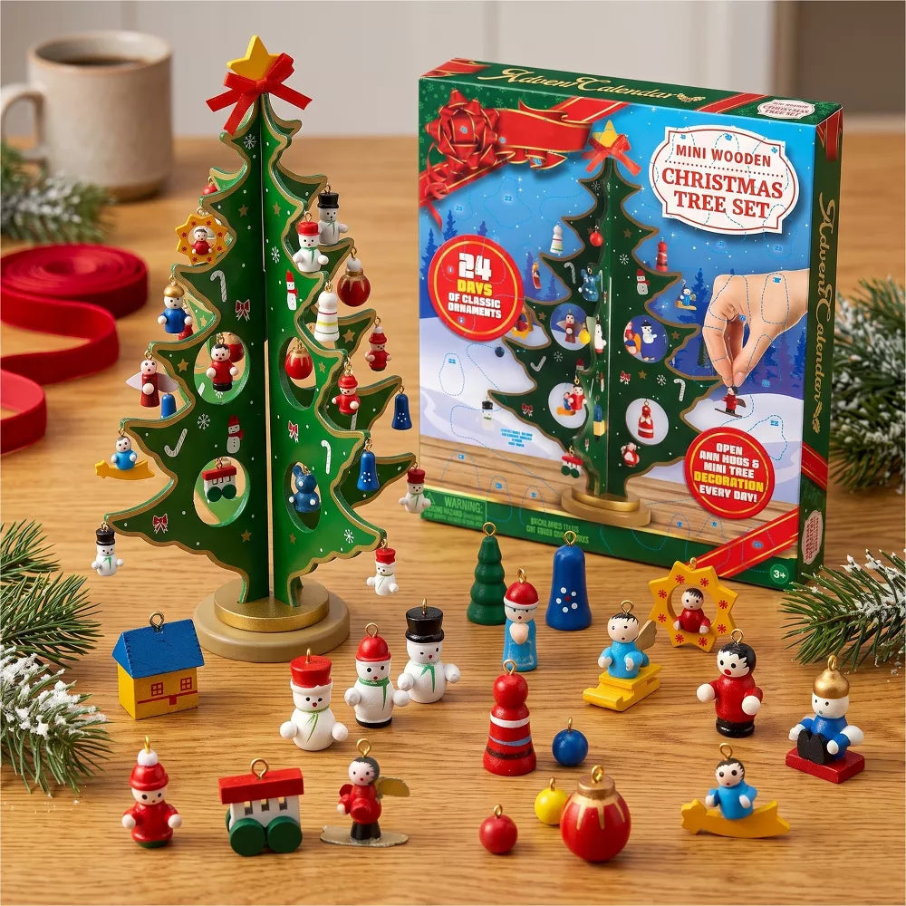 Ornament Advent Calendar 24 Shatter-Resistant Mini Ornaments