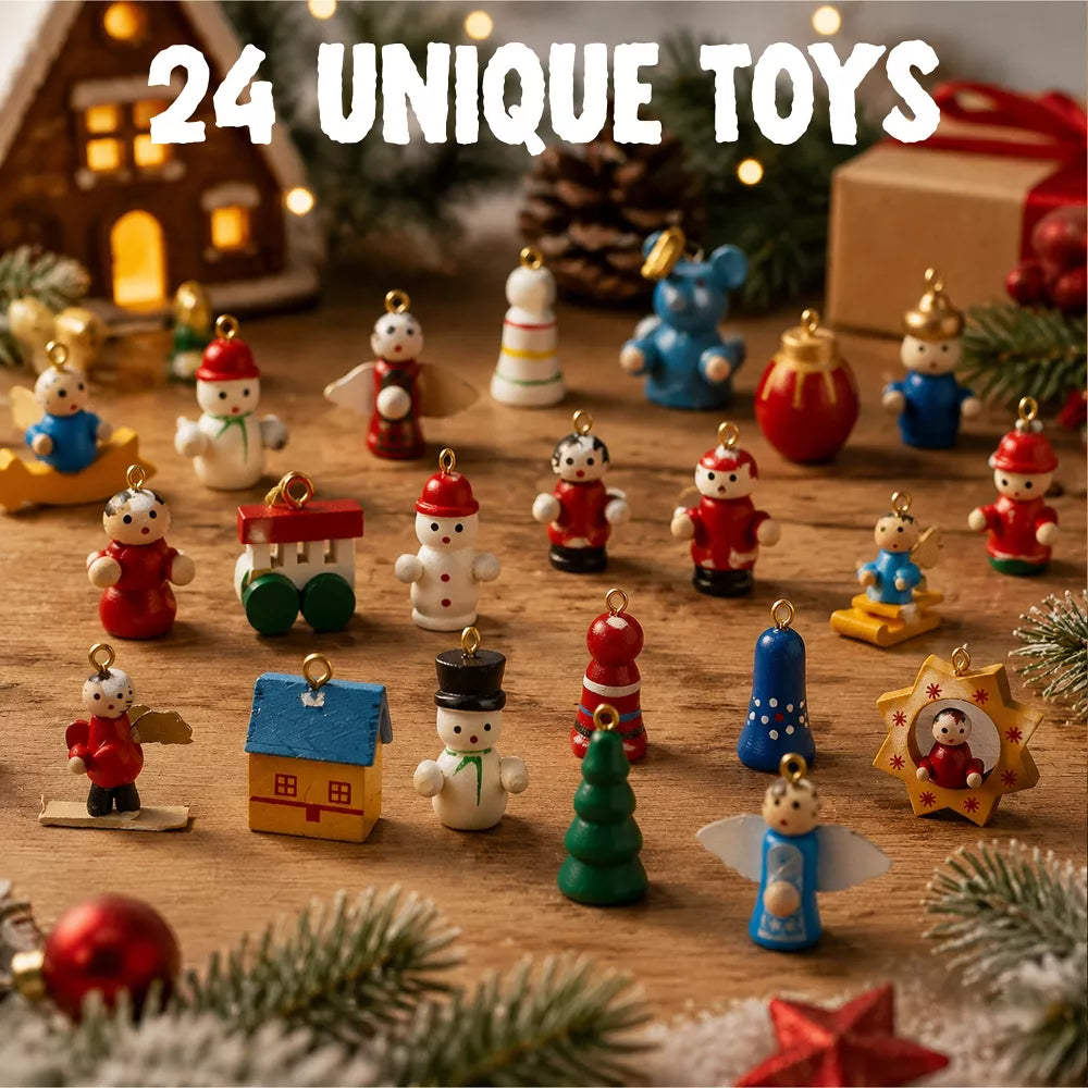 Ornament Advent Calendar 24 Shatter-Resistant Mini Ornaments