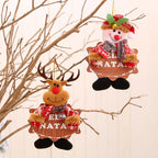 Ornament Plush Snowman Gold Hanging Loop