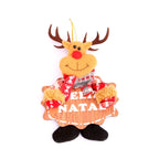 Ornament Plush Snowman Gold Hanging Loop