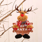 Ornament Plush Snowman Gold Hanging Loop
